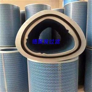 Triangular Blue Flame Retardant Dust Filter Cartridge Welding Smoke Filter element for Blast Furnace Blowers - Image 3